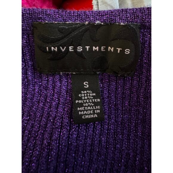 Investments Purple Sequin Knit Tank Top – Size Small - Picture 6 of 7